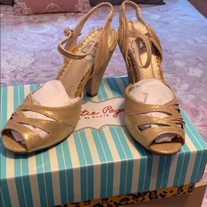 Betty Page gold heels